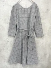 美品 ROPE Picnic ロペピクニック フラノチェック フレア Aライン ワンピース size38/黒系 ◇■ レディースのサムネイル