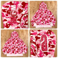 カレッジロゴ スウェット マフラー pink camo a bathing ape BAPE