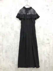 Heather ヘザー オケージョン レース フリル 結婚式 オールインワン sizeS/黒 ■■ レディースのサムネイル