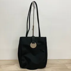 agnes b. アニエスベー ショルダーバッグ/ハンドバッグ ブラック 黒 ロゴプレート 筒状持ち手 鞄[OF03364]のサムネイル
