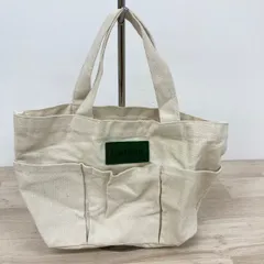 Barbour/バブアー キャンバス トートバッグ 生成り/アイボリー系 ロゴワッペン 外ポケット付 ハンド/ミニトート[OF03436]のサムネイル