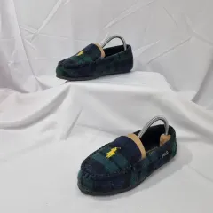 ドゥハヴィンテージ 220 ポロラルフローレン デジ ブラックウォッチ タータンチェック ポニー刺繍 モカシンシューズのサムネイル