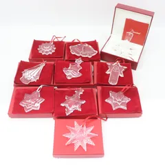 ITSIIV01QWIC 未使用 美品 Baccarat バカラ クリスタルガラス クリスマス オーナメント ノエル 2011-2021 ベル 星 ツリー 結晶 計10個のサムネイル