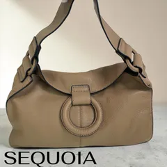 SEQUOIA ショルダーバッグ ベージュ レザー 本革 イタリア製のサムネイル