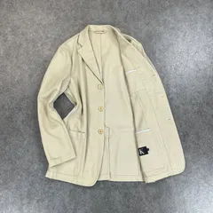 CK Calvin Klein Tailored Jacket カルバンクライン テーラードジャケット ブレザー ベージュ系 シングル コットン メンズ Lのサムネイル