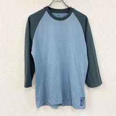 Patagonia　パタゴニア　長袖Tシャツ/ロンT　バイカラー　水色　ライトブルー　グレー　Sサイズ　古着のサムネイル