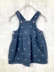 EMPORIO ARMANI エンポリオアルマーニ キッズ ベビー 女の子 ロゴ デニム ワンピース size92? 24M/濃紺 ■■ キッズのサムネイル
