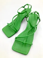 KBF ケービーエフ アーバンリサーチ ストラップミュール ローヒール サンダル size37/緑 ■◆ レディースのサムネイル