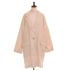 493144 ZARA ザラ ●リネンミックスチェスターコート 裏地ガーゼ オーバーサイズ ドロップショルダー サイズL 麻混 レディース ベージュのサムネイル