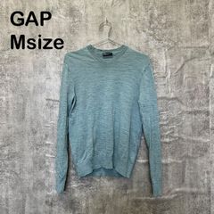 [k-706]GAP 갭 M사이즈 메리노 울 100% V넥 니트 스웨터 라이트 블루 긴팔 맨즈 심플 무지