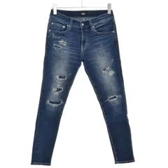 589636 AZUL by moussy アズール マウジー ◆デニムパンツ 22SS VINTAGE REPAIR SKINNY 2 サイズS メンズ インディゴのサムネイル