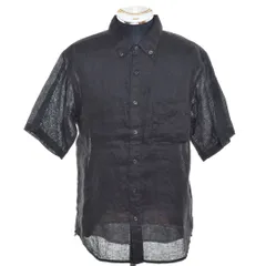 594418 SIMPLICITE シンプリシテェ ◆半袖リネンシャツ 25SS ヨーロピアンフラックス 25051723103010 サイズM メンズ ブラックのサムネイル