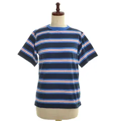 594197 BEAMS BOY ビームスボーイ ◆Tシャツ マルチボーダーリンガーシャツ 13-04-0586-654 レディース 日本製 ブルー ネイビーのサムネイル