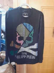 PHILIPP PLEIN (フィリッププレイン) スカル クロス ラメ スウェット XXLのサムネイル