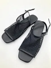 SELECT MOCA セレクトモカ フラット ストラップ シンプル メッシュフラット サンダル sizeM/黒 ■◆ レディースのサムネイル
