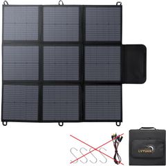 美品】リョクエン(LVYUAN) ソーラーパネル 200W 23.6V 折りたたみ式