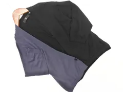 UNIQLO +J ユニクロ ジルサンダー シルク混 バイカラー カーディガン sizeM/グレーｘ黒 ■◆ レディースのサムネイル