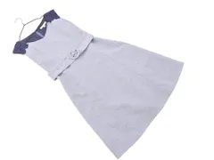 PROPORTION プロポーション ボディドレッシング レース 切替 ベルト付き ノースリーブ ワンピース size1/水色 ■◆ レディースのサムネイル