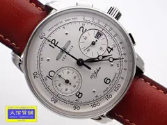 ZEPPELIN ツェッペリン メンズウォッチ 8676-1 SS クロノ 革ベルト 100周年記念シリーズ 未使用品 【送料無料】 B-2389【質屋出品】のサムネイル