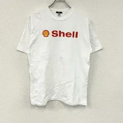 SHELL　シェル　半袖プリントTシャツ　白　ホワイト　Mサイズ　古着のサムネイル
