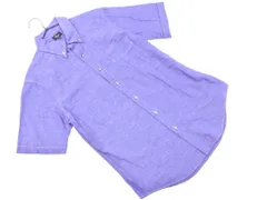 HARRISS ハリス 綿麻 半袖 シャツ size40/青 ■◆ メンズのサムネイル