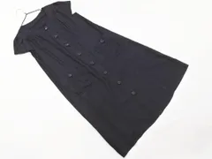 en quete アンケート フレンチスリーブ シャツ ワンピース size9/紺 ■◆ レディースのサムネイル