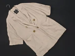 w closet ダブルクローゼット リネン混 五分袖 ジャケット sizeF/ライトベージュ ■◆ レディースのサムネイル