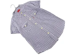 LEVI'S リーバイス RED TAB チェック 半袖 シャツ sizeM/白ｘ紺 ■◆ レディースのサムネイル