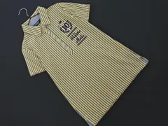 kappa カッパ ゴルフ スポーツウェア ストライプ ポロシャツ sizeS/黄ｘ濃紺 ■◆ レディースのサムネイル