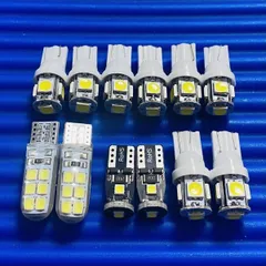 超爆光！２０系　ヴェルファイア・アルファード T10 LED ルームランプ ポジション ナンバー灯 12個セット ホワイト トヨタ カー用品 パーツ ライトのサムネイル