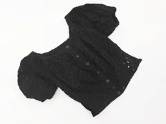 MURUA ムルーア カットワーク ショート丈 ブラウス シャツ sizeF/黒 ■◆ レディースのサムネイル