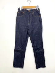 23区 ニジュウサンク カットオフ加工 ＥＮＩＭハイライズテーパード デニムパンツ size36/紺  ■■ レディースのサムネイル