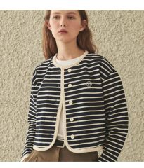 新品タグ付き♡maison de dolce ボーダーショートジャケット - メルカリ
