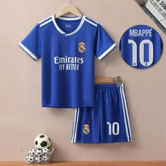 キッズ用 フランス キリアン・エムバペ・ロッタン 10番サッカーセット 上下セット 運動会対応 幼稚園 保育園 ロイヤルブルーのサムネイル