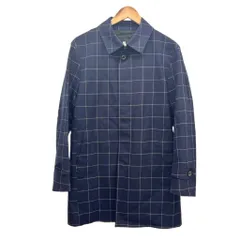 ブラックレーベルクレストブリッジ BLACK LABEL CRESTBRIDGE ステンカラーコート M 紺 ネイビー チェック柄 長袖 ミドル丈 /NP ■GY19のサムネイル