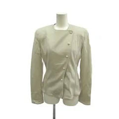 ジョルジオアルマーニ GIORGIO ARMANI ジャケット ブレザー 上着 42 ベージュ ノーカラー 長袖 アシンメトリーボタン /KK ■GY19のサムネイル