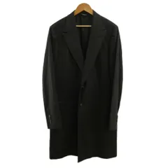 ドルチェ&ガッバーナ ドルガバ DOLCE&GABBANA チェスターコート アウター ウール ミドル丈 ロング 総裏地 ピークドラペル 46 M 黒 ブラック /XZ ■GY40のサムネイル