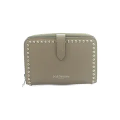 ジェイ&エムデヴィッドソン J&M Davidson 二つ折り財布 ラウンドファスナー 小銭入れ レザー スタッズ ベージュ /MI ■GY17のサムネイル