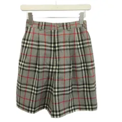 バーバリーズ Burberrys キュロットハーフパンツ ショートパンツ ウール M グレー 赤 レッド 黒 ブラック 白 ホワイト チェック柄 2タック FX507-051-04 /SH ■GY19のサムネイル