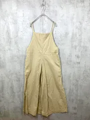 B.C STOCK SIMPLICITE シンプリシテェ コットンリネン ボックスプリーツフレア サロペット オーバーオール ベージュ ■■ レディースのサムネイル