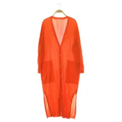 プレインピープル PLAIN PEOPLE ロングカーディガン ニット Vネック 9 オレンジ /MY ■OSのサムネイル