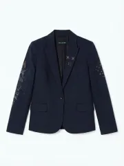 ZADIG&VOLTAIRE ネイビー 星 月 装飾 ジャケット Lのサムネイル