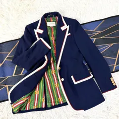 グッチ GUCCI テーラードジャケット　金ボタン　紺ブレ　シェリーラインのサムネイル