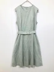 美品 Rope Picnic ロペピクニック ベルト付き ノースリ マシュマロタッチ ワンピース size36/ライトグリーン ■■レディースのサムネイル