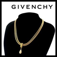 SAINT LAURENT】喜平 ネックレス ラインストーン シルバーカラー
