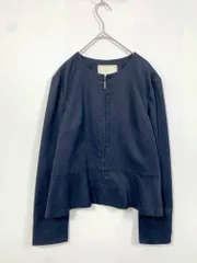 NATURAL BEAUTY ナチュラルビューティー 018-8250912 ノーカラー ジャケット size38/紺 ■■レディースのサムネイル