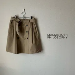 USED【MACKINTOSH PHILOSOPHY】COTTON BELTED SKIRT / BEIGE / 1のサムネイル