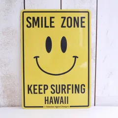 スマイルゾーン ハワイ サインボード 海 黄色 ハワイ雑貨 海 ビーチ SMILE ZONE KEEP SURFING HAWAII Hawaiian Island Designsのサムネイル