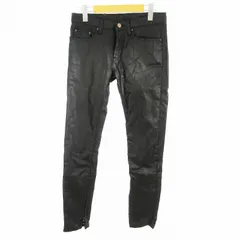ミニマル mnml 28 コーティング デニムパンツ ジーンズ スキニー 裾ジップアップ ブラック 黒 ボトムスのサムネイル