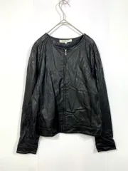 NATURAL BEAUTY BASIC ナチュラルビューティーベーシック 017-1154300 フェイクレザー ブルゾン ジャケット sizeS/黒 ■■レディースのサムネイル